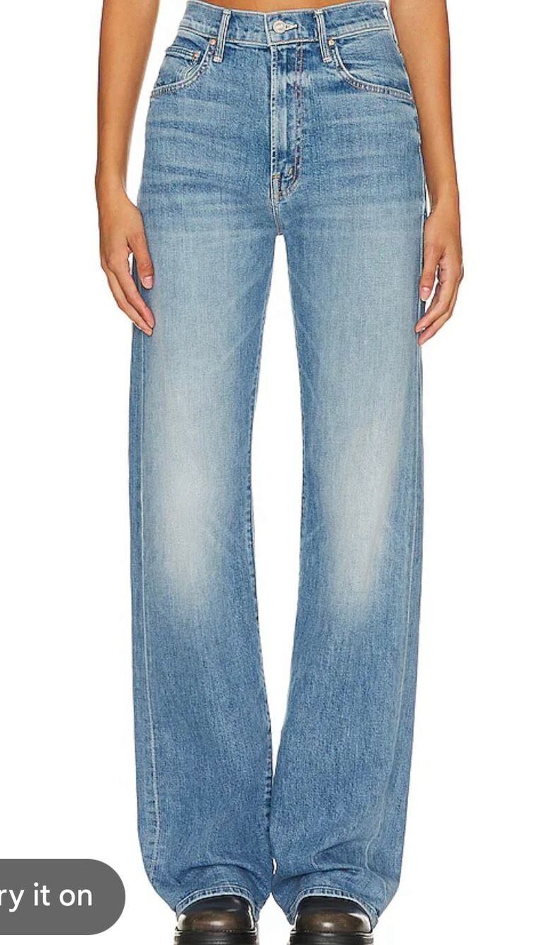 Mother Denim the Lasso Heel wide leg crop jeans size 27